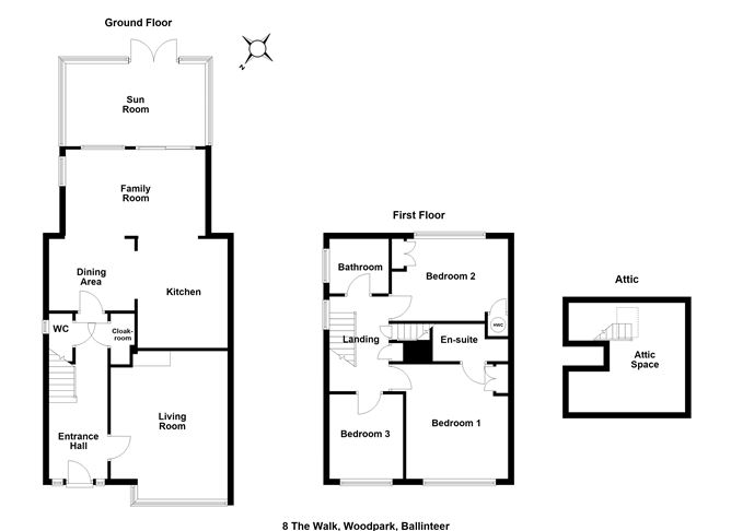 Floor plan — 8 The Walk, Ballinteer, Dublin 16