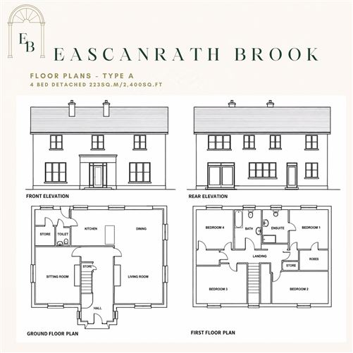 4 Bed Detached Type A, Eascanrath Brook, Suncroft, Co. Kildare