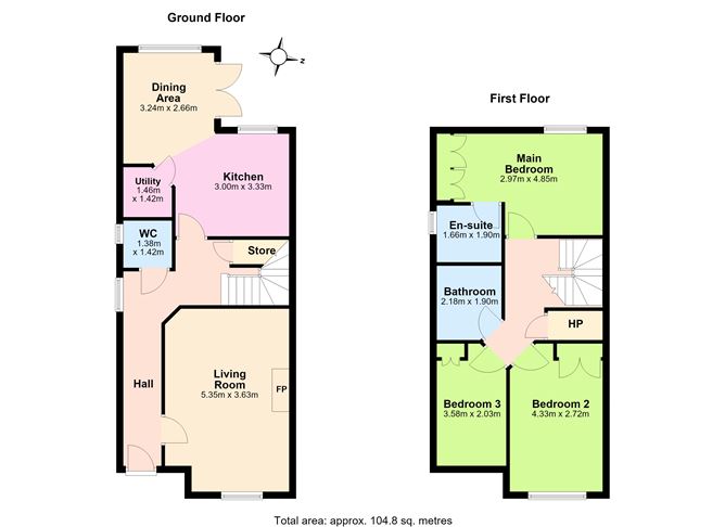 Floor plan — 15 Saran Wood, Bray, Wicklow