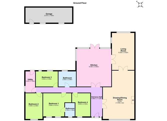 Floor plan — 11 The Coppins, Foxrock, Dublin 18