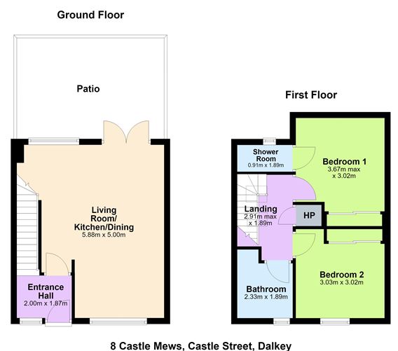 Floor plan — 8 Castle Mews, Castle Street, Dalkey, Co. Dublin