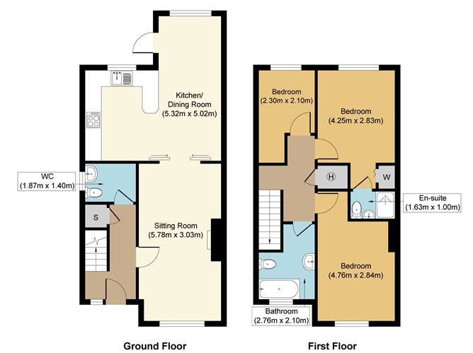 Floor plan — 107 Cartrun Breac, Lisbrack Road, Longford