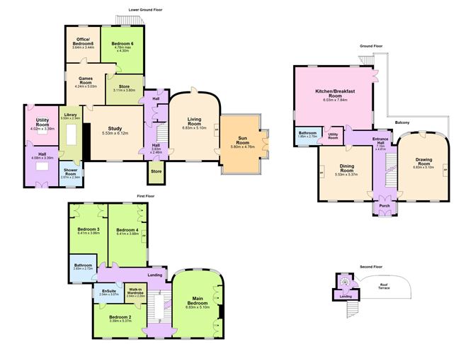 Floor plan — Summerville, 21 Cross Avenue, Blackrock, Co. Dublin