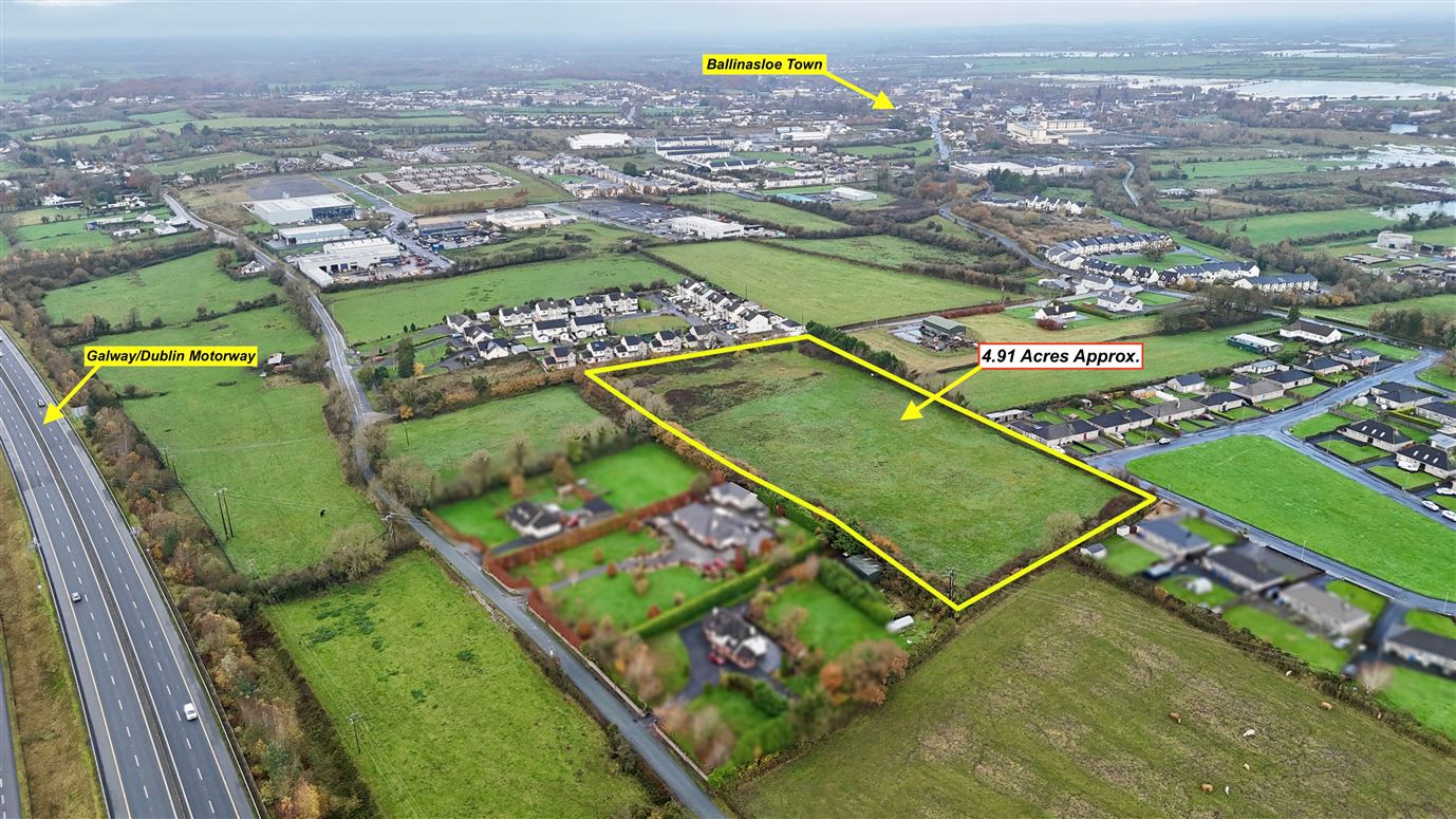 4.91 Acres (approx) of prime lands, zoned residential, located at Old Mill Road, Poolboy, Ballinasloe, Co. Galway