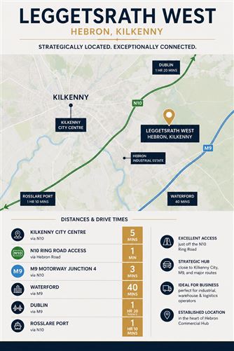 7 X Prime Serviced Commercial Sites, Leggettsrath West, Hebron Industrial Estate, Kilkenny