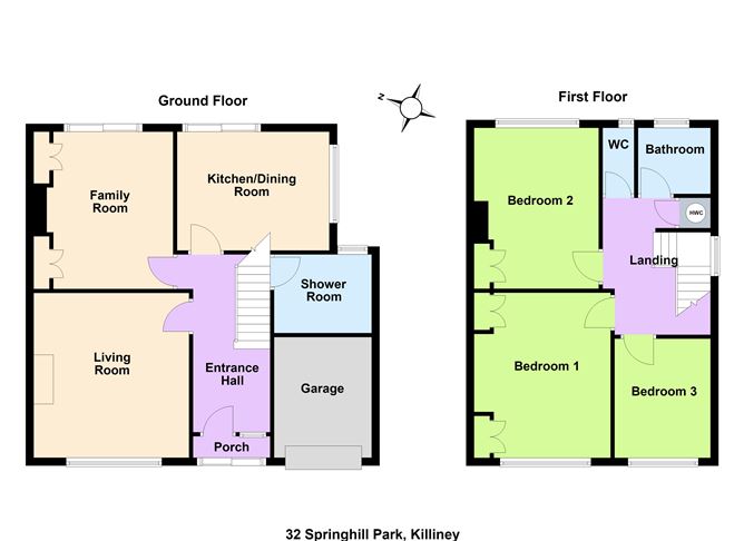 Floor plan — 32 Springhill Park, Killiney, Co. Dublin