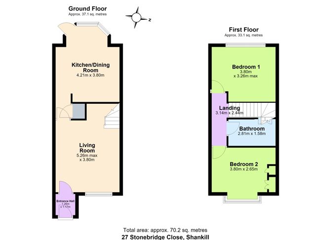 Floor plan — 27 Stonebridge Close, Shankill, Dublin 18
