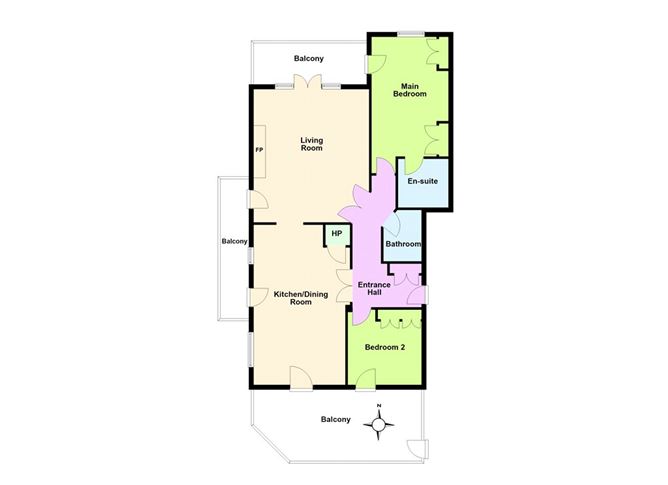 Floor plan — 97 Salthill, Block D, Monkstown, Co. Dublin