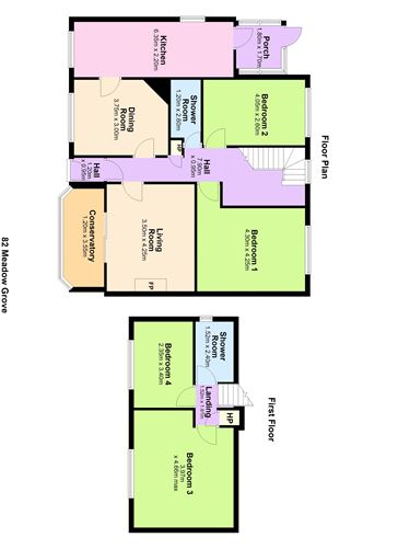 Floor plan — 82 Meadow Grove, Churchtown, Dublin 16