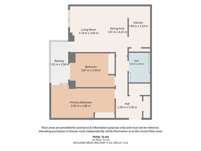 Floor plan — Apartment 66, Block A, SMITHFIELD MARKET (with Parking Space Option), Smithfield, Dublin 7