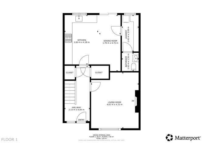 Floor plan — 13 Chestnut Hill, Killeens, Wexford Town