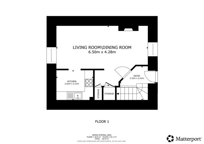 Floor plan — 3 The Pillar, King Street, Wexford, Co. Wexford