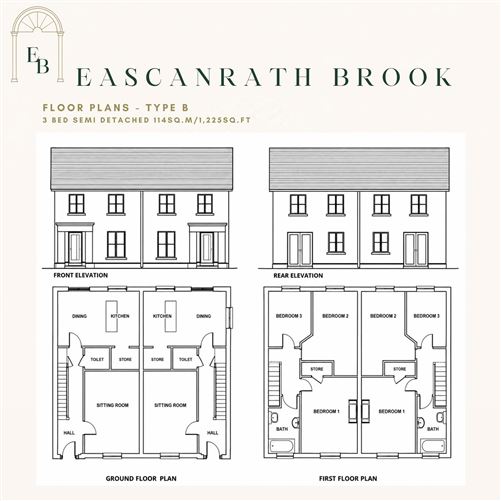 3 Bed Semi Detached Type B, Eascanrath Brook, Suncroft, Co. Kildare