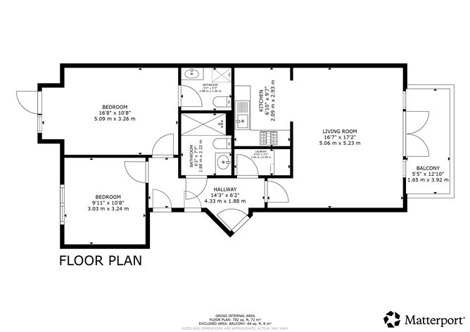 Floor plan — Apartment 38, Block D, Boden Heath, Ballyboden, Dublin 16