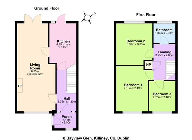 Floor plan — 8 Bayview Glen, Killiney, Co. Dublin
