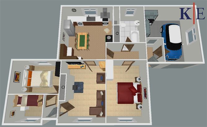 Floor plan — 3 Croneyhorn Lower, Carnew, Arklow, Co. Wicklow