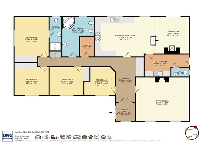 Floor plan — Lea Beg, Blue Ball, Tullamore, Co. Offaly