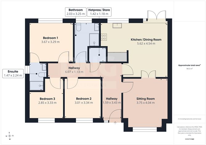 Floor plan — 18 Dunalley Drive, Redwood, Tullamore, Co. Offaly