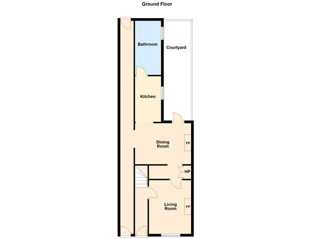 Floor plan — 22 Windsor Terrace, Portobello, Dublin 8
