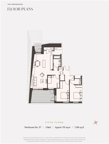 Floor plan — Penthouse 57, 143 Merrion Road, Ballsbridge, Dublin 4