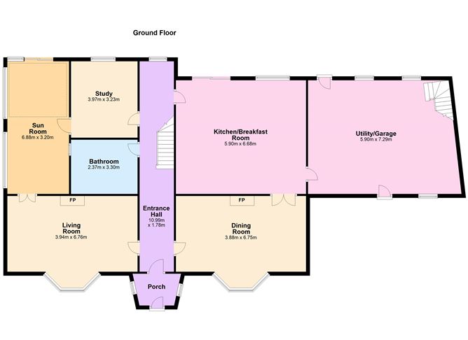 Floor plan — Gordonville, Sydenham Villas, Dundrum