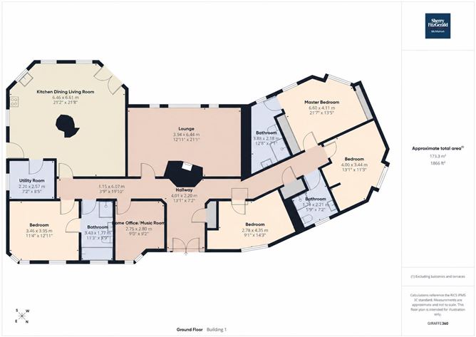 Floor plan — Woodside, Roslevan, Ennis, Co. Clare.