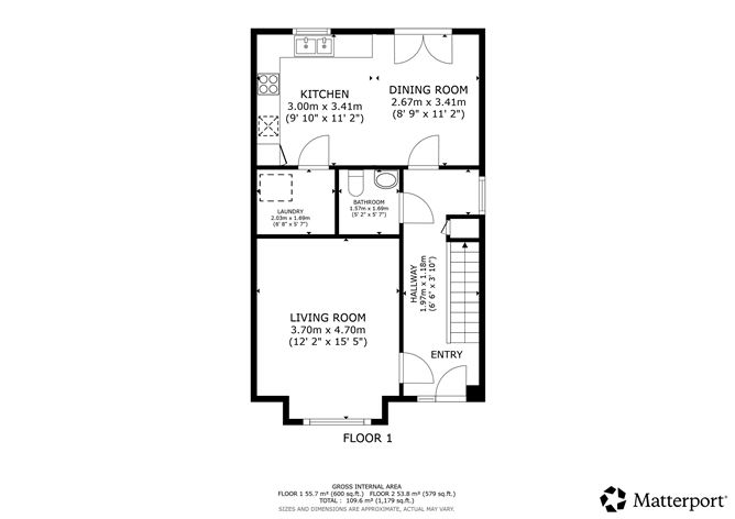 Floor plan — 22 St. John's Road, Clondalkin, Dublin 22