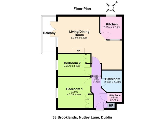 Floor plan — 38 Brooklands, Nutley Lane, Donnybrook, Dublin