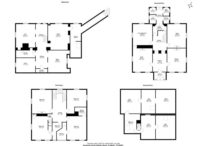 Floor plan — Gaulstown House, Balrath, Navan, Co. Meath