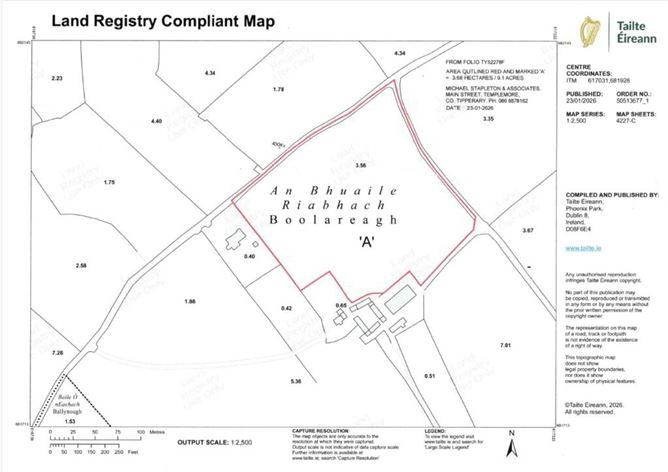 C. 3.25 Ha At Boulerea, Knock, Roscrea, Tipperary