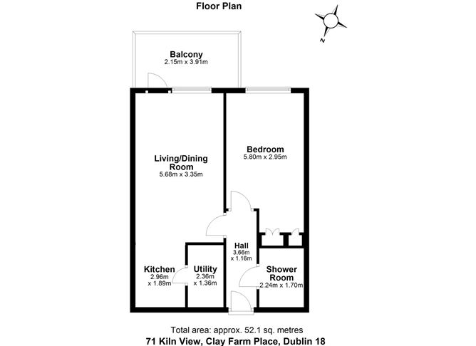 Floor plan — 71 Kiln View, Clay Farm Place, Dublin 18