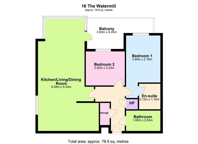 Floor plan — 16 The Watermill, Raheny, Dublin 5