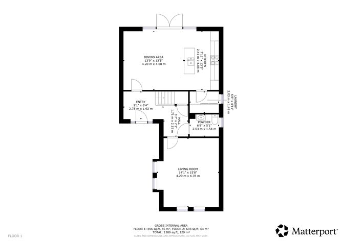 Floor plan — 23 The Green, Baker Hall, Navan, Meath