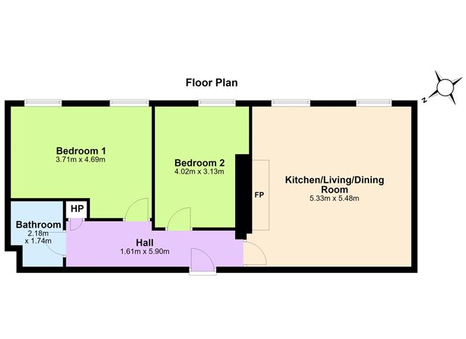 Floor plan — 24 Dunloe Hall, 27 Merrion Street Upper, Dublin 2