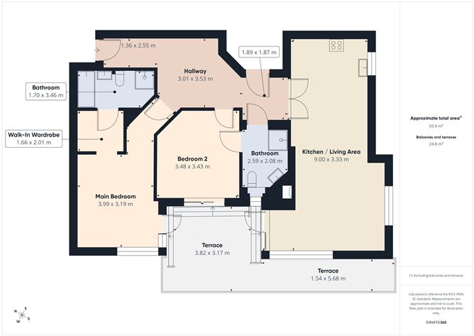 Floor plan — Apartment 23, Block A, Glencove Apartments, Dunmore Road, Waterford