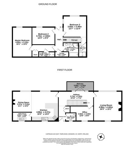 Floor plan — Cappanacush East, Templenoe, Kenmare, Co. Kerry