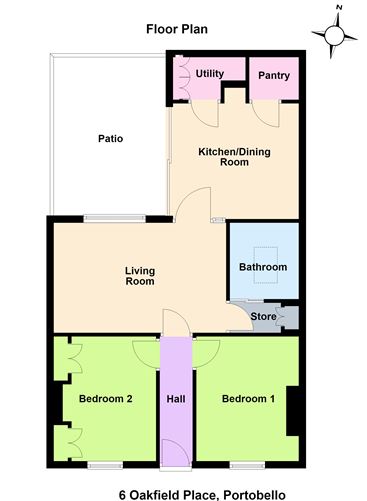 Floor plan — 6 Oakfield Place, Portobello,   Dublin 8