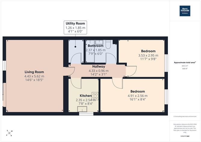 Floor plan — 513 Kilkee Bay Apartment, Kilrush Road, Kilkee, Co. Clare.