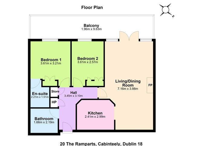 Floor plan — 20 The Ramparts, Willow Avenue, Cabinteely, Dublin 18