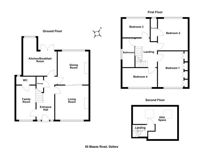 Floor plan — 50 Mapas Road, Dalkey, County Dublin