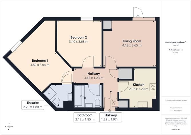 Floor plan — Apartment 44, Millbank, The Links, Portmarnock, County Dublin
