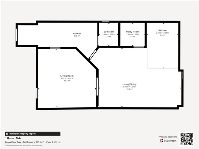 Floor plan — 1 Burren Dale, Cartron, Kinvara, Co. Galway